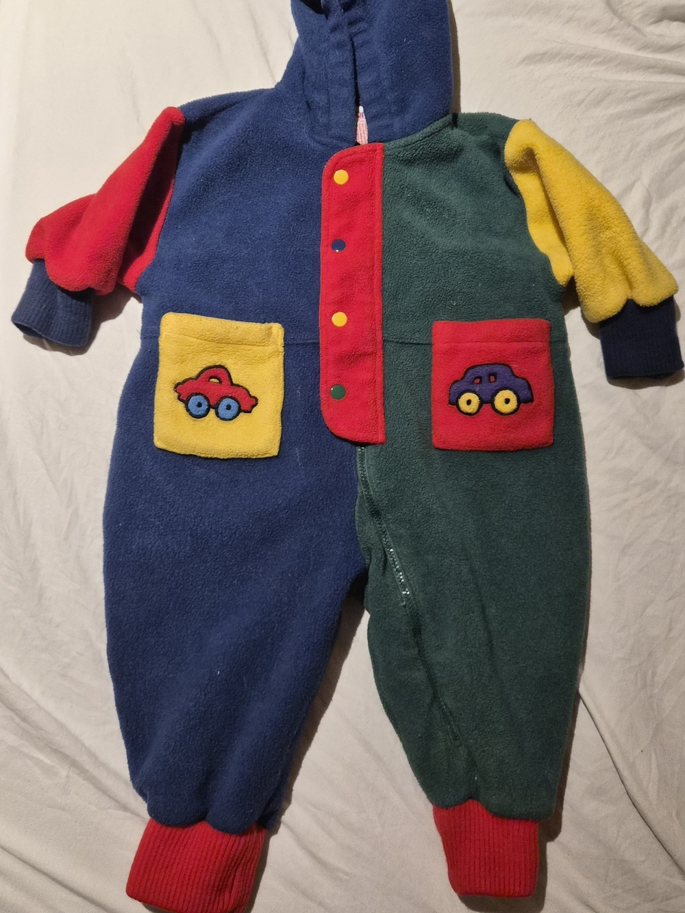 vintage Gymboree colorblock fleece one piece